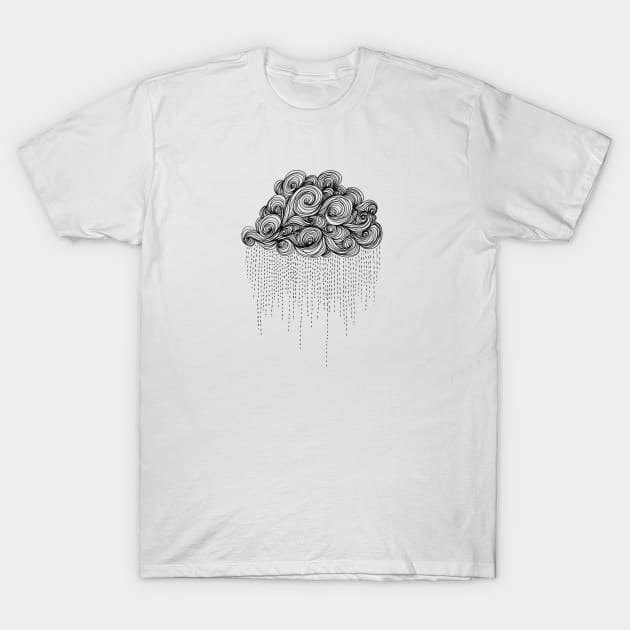 Rain Cloud T-Shirt by InkedinRed